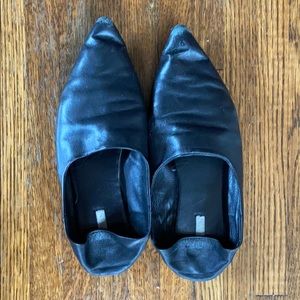 H&M fold down black loafer slides